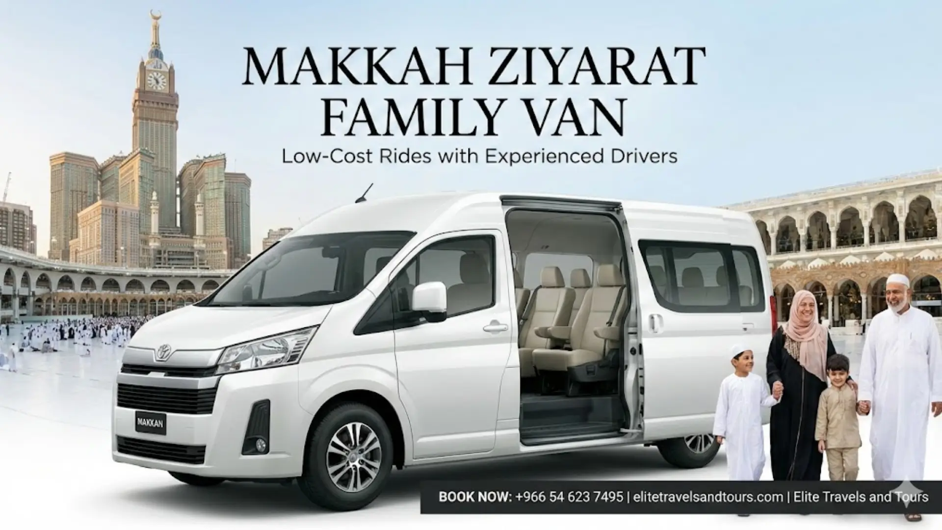 Makkah Ziyarat Family Van – Low-Cost Rides with Experienced Drivers